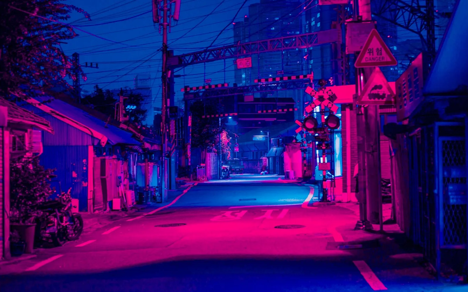Road, street and night