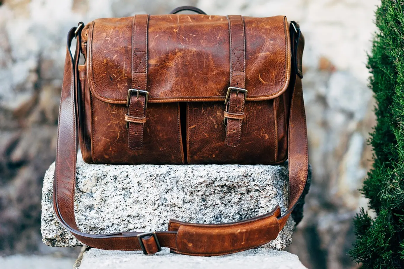 Bag, leather and messenger bag